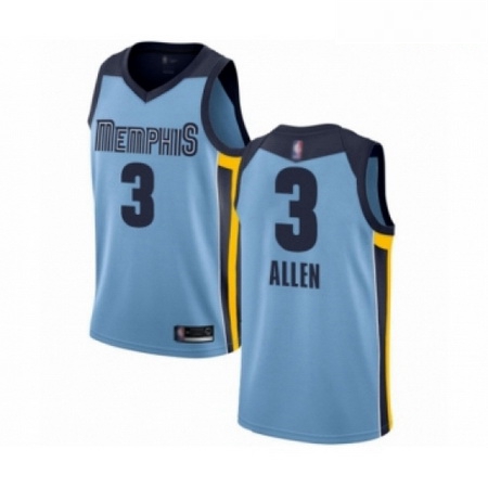 Mens Memphis Grizzlies 3 Grayson Allen Authentic Light Blue Basketball Jersey Statement Edition