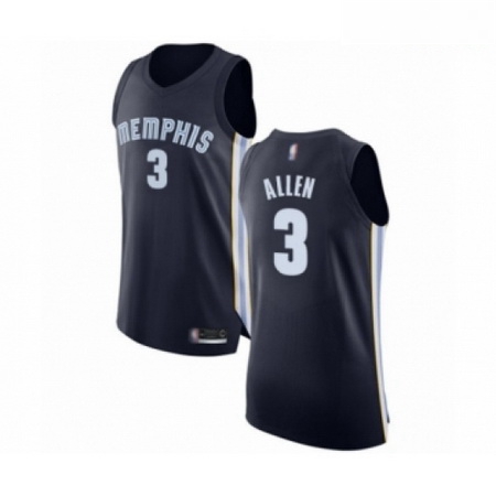 Mens Memphis Grizzlies 3 Grayson Allen Authentic Navy Blue Basketball Jersey Icon Edition