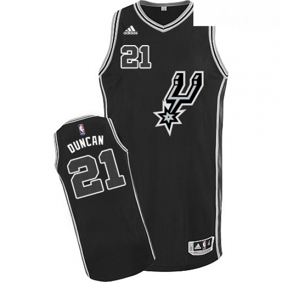 Mens Adidas San Antonio Spurs 21 Tim Duncan Authentic Black New 