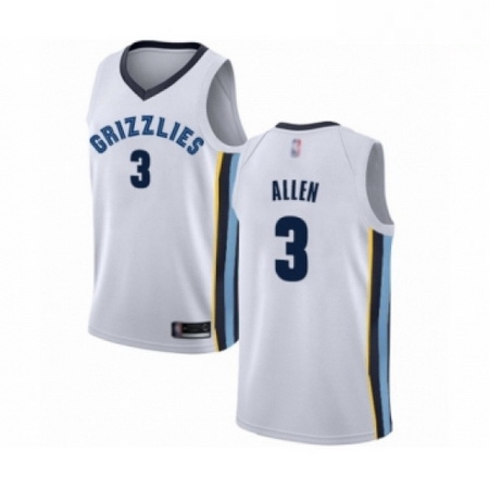 Mens Memphis Grizzlies 3 Grayson Allen Authentic White Basketball Jersey Association Edition