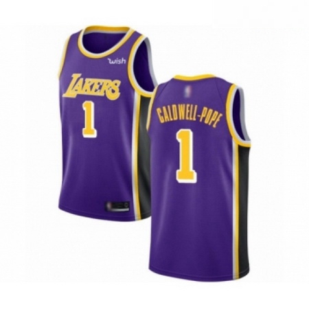 Mens Los Angeles Lakers 1 Kentavious Caldwell Pope Authentic Purple Basketball Jerseys Icon Edition