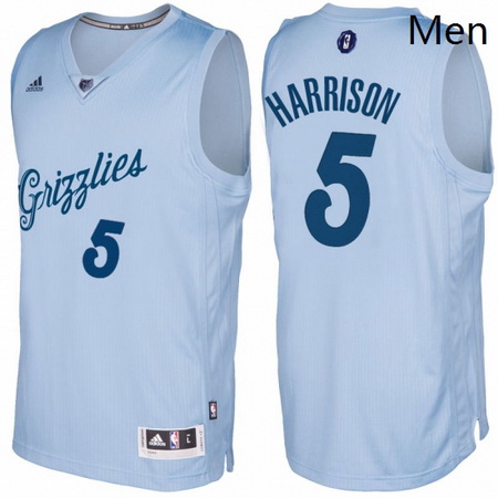 Mens Memphis Grizzlies 5 Andrew Harrison Light Blue 2016 2017 Christmas Day NBA Swingman Jersey