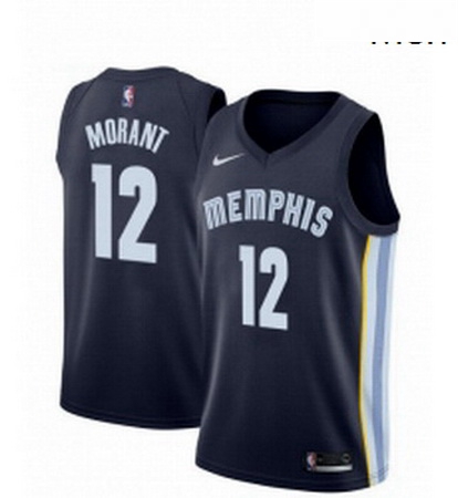 Mens Memphis Grizzlies 12 Ja Morant Black 2019 Swingman Jersey