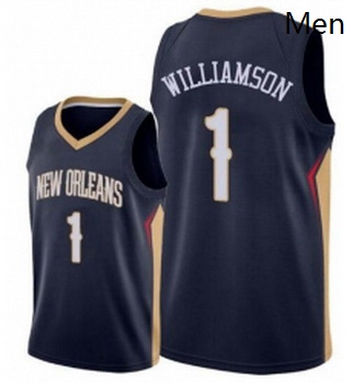 Mens Nike New Orleans Pelicans 1 Zion Williamson Navy NBA Swingm
