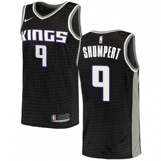 Mens Nike Sacramento Kings 9 Iman Shumpert Swingman Black NBA Je