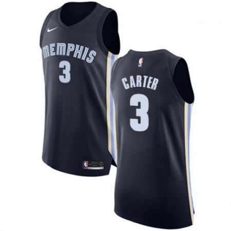 Mens Nike Memphis Grizzlies 3 Jevon Carter Authentic Navy Blue R