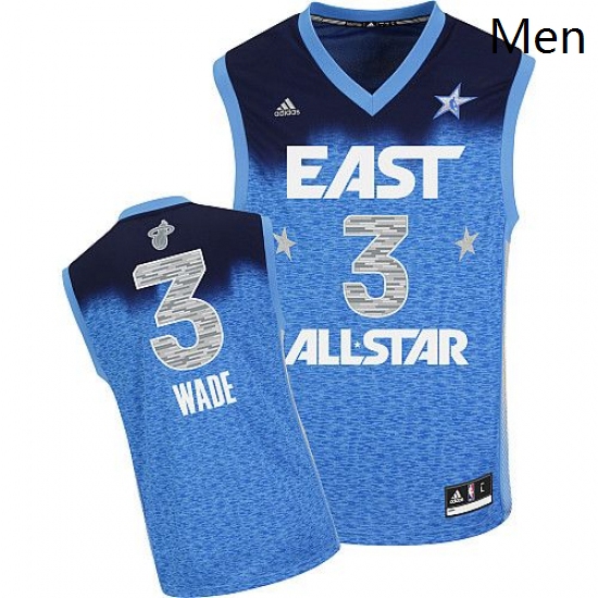Mens Adidas Miami Heat 3 Dwyane Wade Authentic Blue 2012 All Sta