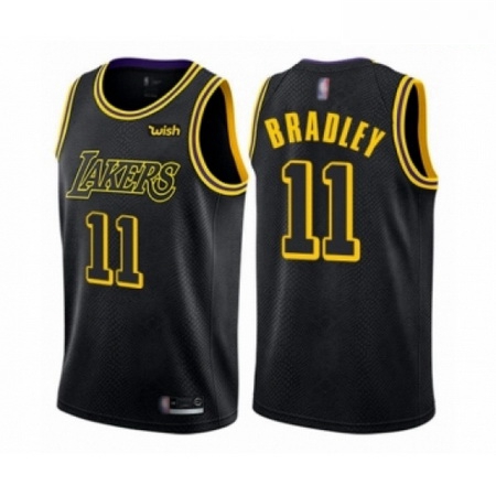 Mens Los Angeles Lakers 11 Avery Bradley Authentic Black City Edition Basketball Jersey