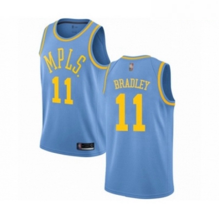 Mens Los Angeles Lakers 11 Avery Bradley Authentic Blue Hardwood