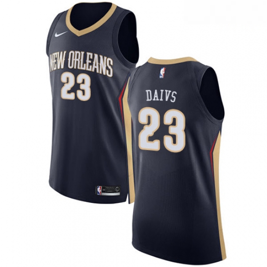 Mens Nike New Orleans Pelicans 23 Anthony Davis Authentic Navy B