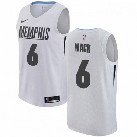 Mens Nike Memphis Grizzlies 6 Shelvin Mack Swingman White NBA Jersey City Edition