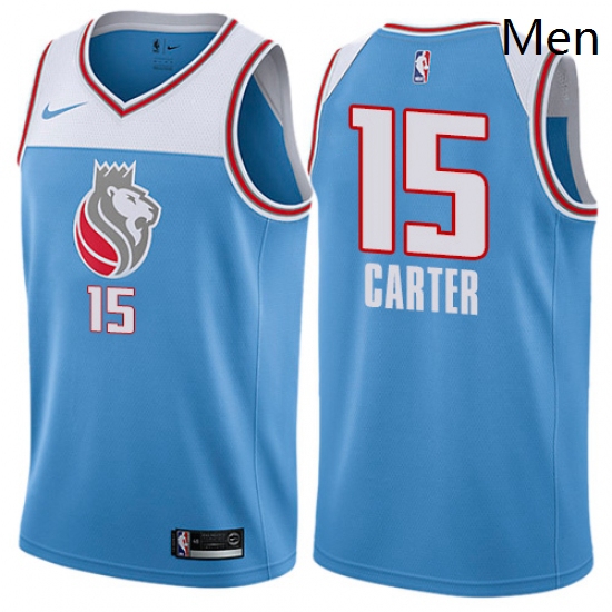Mens Nike Sacramento Kings 15 Vince Carter Swingman Blue NBA Jer
