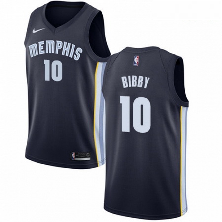 Mens Nike Memphis Grizzlies 10 Mike Bibby Swingman Navy Blue Roa