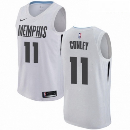 Mens Nike Memphis Grizzlies 11 Mike Conley Authentic White NBA Jersey City Edition