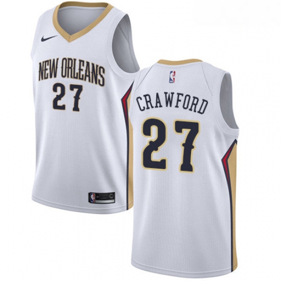 Mens Nike New Orleans Pelicans 27 Jordan Crawford Swingman White
