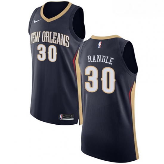 Mens Nike New Orleans Pelicans 30 Julius Randle Authentic Navy B