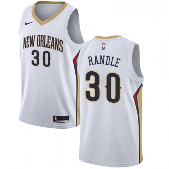 Mens Nike New Orleans Pelicans 30 Julius Randle Swingman White N