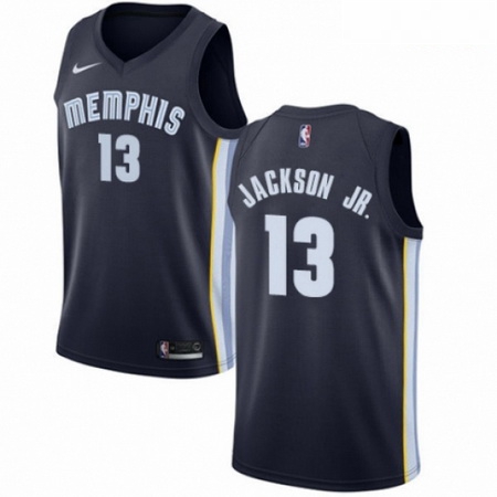 Mens Nike Memphis Grizzlies 13 Jaren Jackson Jr Swingman Navy Blue Road NBA Jersey Icon Edition