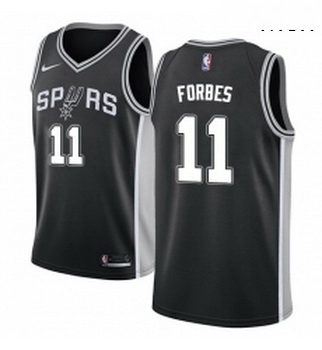 Mens Nike San Antonio Spurs 11 Bryn Forbes Swingman Black NBA Je
