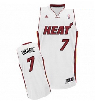 Mens Adidas Miami Heat 7 Goran Dragic Swingman White Home NBA Je