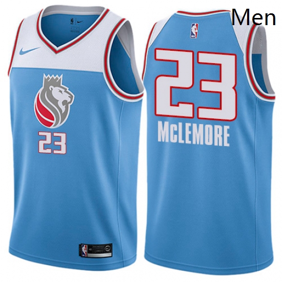 Mens Nike Sacramento Kings 23 Ben McLemore Swingman Blue NBA Jersey City Edition