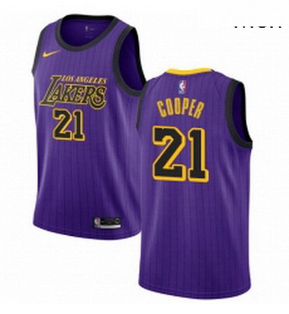 Mens Nike Los Angeles Lakers 21 Michael Cooper Swingman Purple N