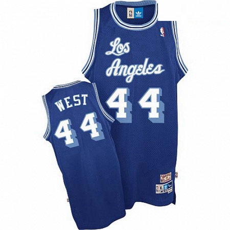 Mens Mitchell and Ness Los Angeles Lakers 44 Jerry West Authenti