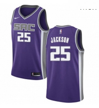 Mens Nike Sacramento Kings 25 Justin Jackson Swingman Purple Road NBA Jersey Icon Edition