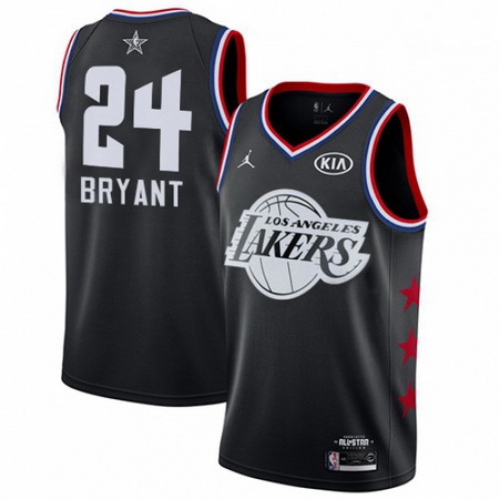 Mens Nike Los Angeles Lakers 24 Kobe Bryant Black Basketball Jordan Swingman 2019 All Star Game Jers