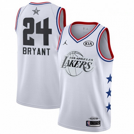 Mens Nike Los Angeles Lakers 24 Kobe Bryant White Basketball Jordan Swingman 2019 All Star Game Jers