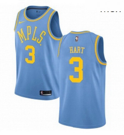 Mens Nike Los Angeles Lakers 3 Josh Hart Swingman Blue Hardwood Classics NBA Jersey