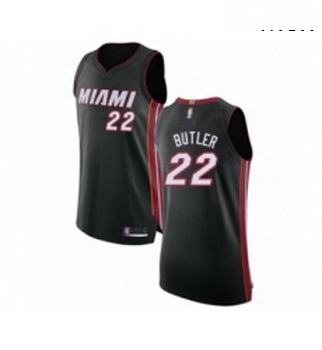 Mens Miami Heat 22 Jimmy Butler Authentic Black Basketball Jersey Icon Edition