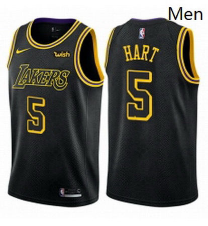 Mens Nike Los Angeles Lakers 5 Josh Hart Authentic Black City Edition NBA Jersey