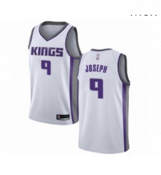 Mens Sacramento Kings 9 Cory Joseph Authentic White Basketball Jersey Association Edition