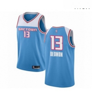 Mens Sacramento Kings 13 Dewayne Dedmon Swingman Blue Basketball Jersey 2018 19 City Edition