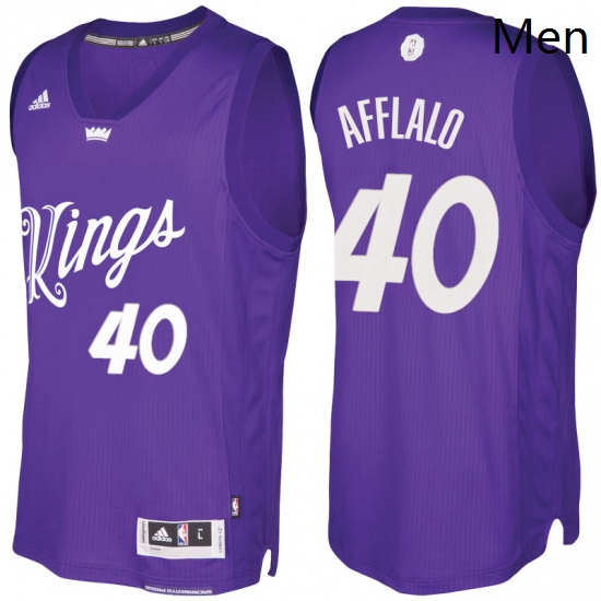 Mens Sacramento Kings 40 Arron Afflalo Purple 2016 2017 Christmas Day NBA Swingman Jersey