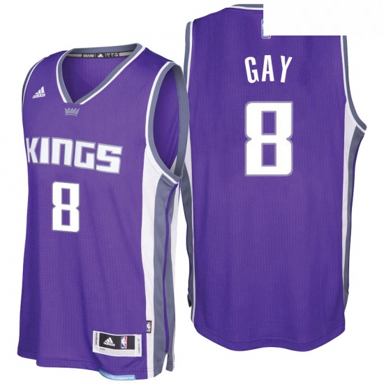 Sacramento Kings 8 Rudy Gay 2016 17 Seasons Purple Road New Swingman Jersey