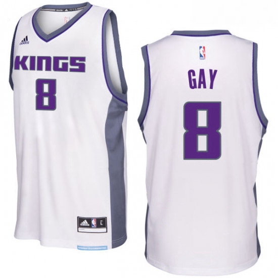 Sacramento Kings 8 Rudy Gay 2016 17 Seasons White Home New Swingman Jersey