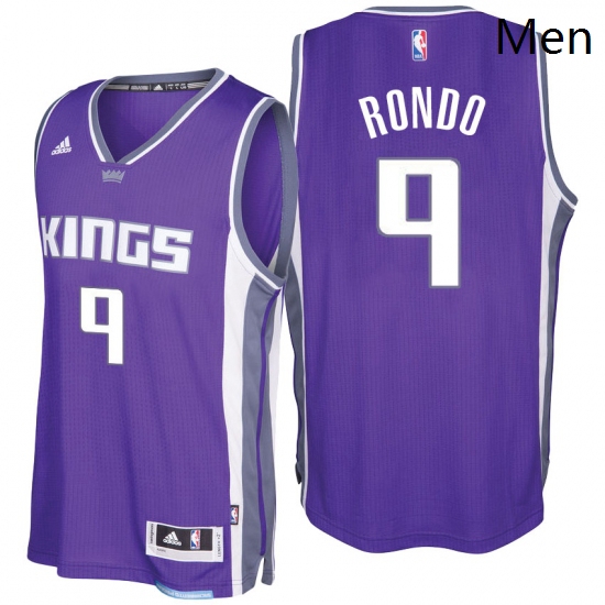 Sacramento Kings 9 Rajon Rondo 2016 17 Seasons Purple Road New Swingman Jersey