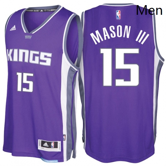 Sacramento Kings 15 Frank Mason III Road Purple New Swingman Stitched NBA Jersey