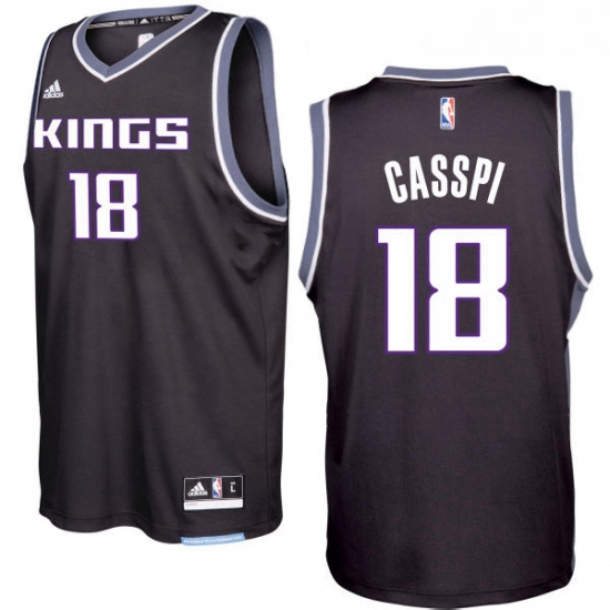 Sacramento Kings 18 Omri Casspi 2016 17 Seasons Black Alternate New Swingman Jersey