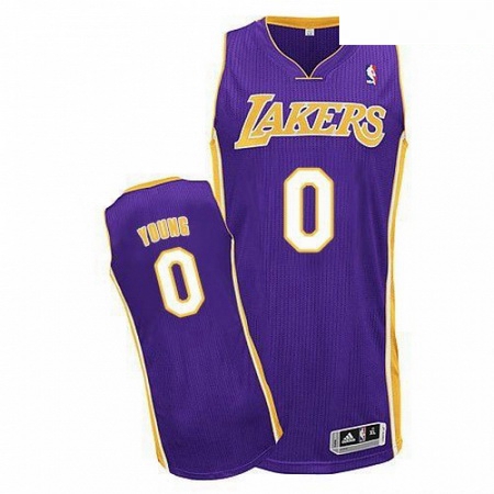 Revolution 30 Lakers 0 Nick Young Purple Stitched NBA Jersey