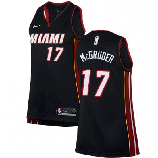 Mens Nike Miami Heat 17 Rodney McGruder Swingman Black NBA Jersey Icon Edition