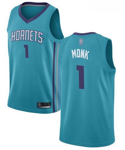 Men Teal Malik Monk Men Jersey #1 Authentic Charlotte Hornets Basketball Icon Edition