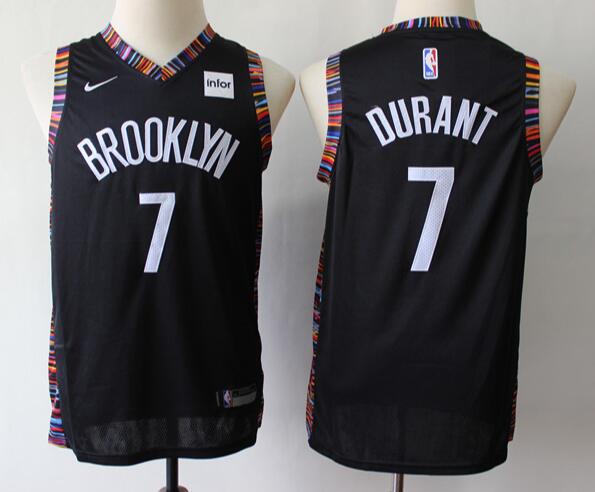 Men Nets 7 Kevin Durant City Edition NBA Basketball Jersey