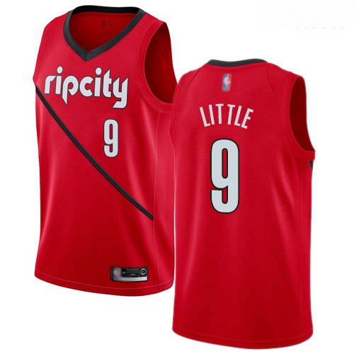 Blazers #9 Nassir Little Red Basketball Swingman Earned Edition Jersey