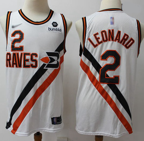 Clippers #2 Kawhi Leonard White Basketball Swingman Hardwood Classics Jersey