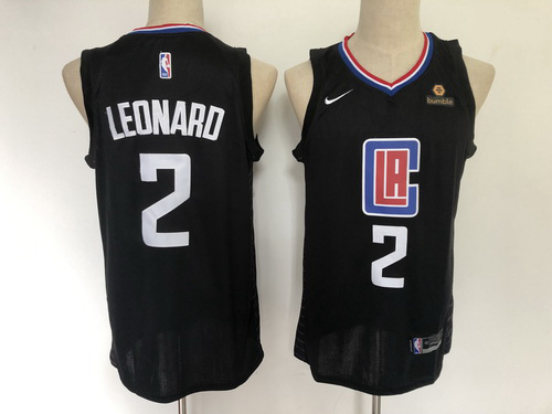 Clippers 2 Kawhi Leonard Black Nike Swingman Jersey