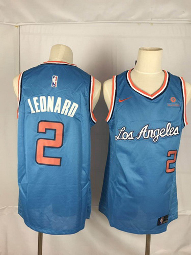 Clippers 2 Kawhi Leonard Blue Nike Throwback Swingman Jersey