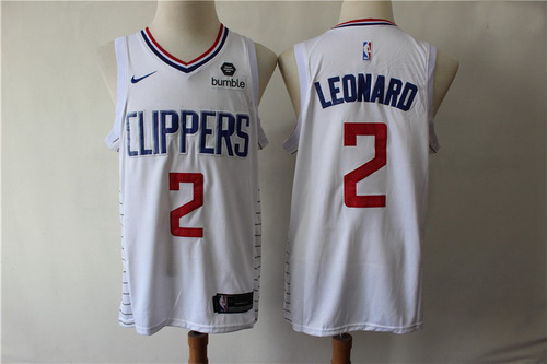 Clippers 2 Kawhi Leonard White Nike Swingman Jersey